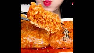 asmr mukbang｜ fire noodle wraps asmr asmrsounds asmrvideo asmreating mukbang [upl. by Janaye110]