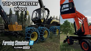 TOP 10 FORESTRY MODS FOR FARMING SIMULATOR 22  FS22 MODS [upl. by Anerahs]