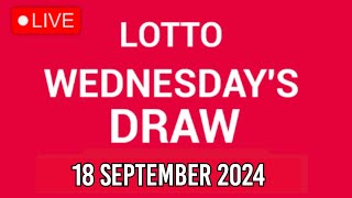 The National Lottery Lotto Draw Live results from Wednesday 18 Sep 2024  tonights lotto [upl. by Giordano]