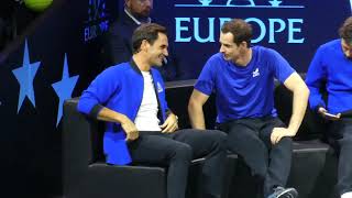 Laver Cup London  Team Europe bench clips match 11 25092022 [upl. by Socha]