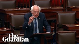 Bernie Sanders denounces war criminal Benjamin Netanyahus US Congress address [upl. by Anola969]