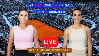 Sofia Kenin Vs Lucia Bronzetti LIVE Score UPDATE Today Womens Tennis 2024 WTA Rome 164Finals [upl. by Sharia]