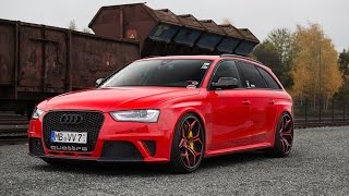 Audi RS4  B8 on 105j x 20 CDC Concave amp loud exhaust V8 sound [upl. by Aronos644]