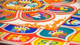 Sand mandala Tibetan Buddhist ritual [upl. by Caylor384]