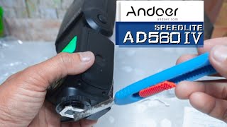 Unboxing Speedlite Andoer AD560 IV [upl. by Ymmij]