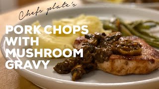 Trying out Chefs Plate Recipe Pork Chops with Mushroom Gravy [upl. by Adniralc]