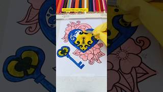 Queen lock  key 💙💛 design making drawingideas trending [upl. by True]