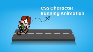 CSS Character Running animation Effects  CSS3 Animation Tutorial [upl. by Yarg]