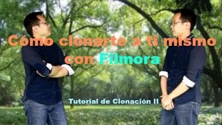 Tutorial de Clonación Cómo clonarte a ti mismo con Filmora II Efecto de pantalla verde [upl. by Felizio]