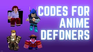 These codes give you free stuff Roblox Anime Defenders [upl. by Nuhsar]