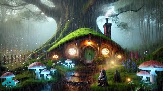 Sleep Peacefully with Heavy Rain and Distant Thunder at a Cozy House  Hobbiton [upl. by Bellaude]