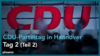 CDUParteitag in Hannover  Tag 2 2 Teil [upl. by Omrellug]