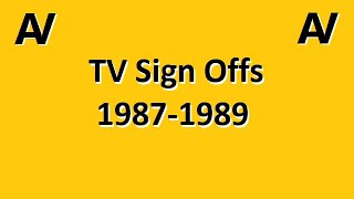 TV Sign Off Collection  1987 to 1989 [upl. by Joshia]