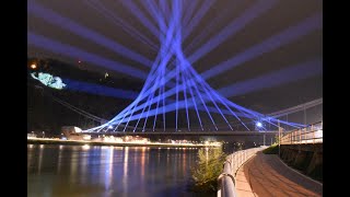 25102024  Eröffnung Donautalbrücke mit Lichtshow [upl. by Rechaba]