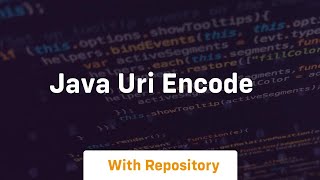 java uri encode [upl. by Ezarras]