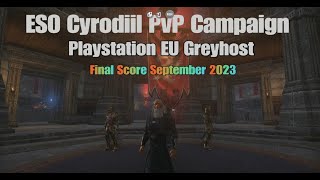 ESO Cyrodiil PvP Campaign Final Score September 2023 The Elder Scrolls Online Cyrodiil PvP [upl. by Airad554]