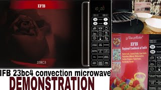 Perfect demonstration of IFB 23bc4 CONVECTION MICROWAVE with many tips in HindiIFB microwave [upl. by Aneeuqahs744]