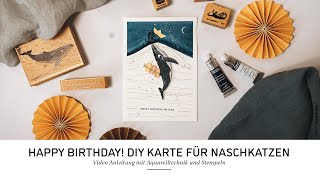 DIY Stamping Tutorial  Magische Kombination aus Aquarell und Stempel [upl. by Vasyuta]