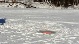 Ice Fishing On Whitson Lake 2010 [upl. by Sirroned]