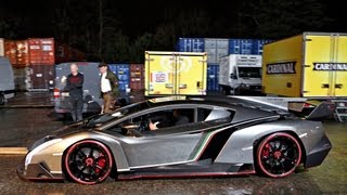 Lamborghini Veneno party  Start Up amp High Revs [upl. by Hildegarde]