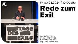 Rede zum Exil von Christopher Hope 2024 [upl. by Abran]