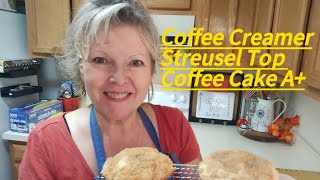 easy coffee cake using coffee creamer 4 ingredients journey to 1000 subscribers Chitchat with Gabby [upl. by Ainerol]