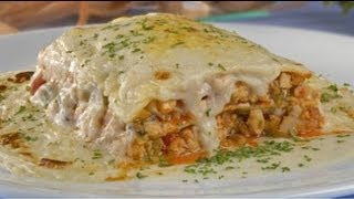 Receta de Lasagna con pollo y espinacas [upl. by Porter768]