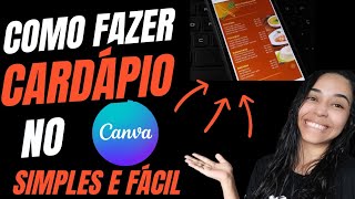 🔥Como Fazer Cardápio SIMPLES FÁCIL e GRÁTIS 2024 [upl. by Anitsugua]