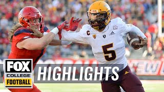 Arizona State vs Arizona  FOX COLLEGE FOOTBALL HIGHLIGHTS [upl. by Tonina]