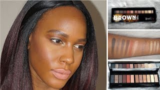 BlackUp Cosmetics Brown Nude Eyeshadow Palette Demo  Bella Noir Beauty [upl. by Nylad]