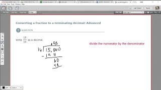 Converting a fraction to a terminating decimal  advanced [upl. by Romney35]