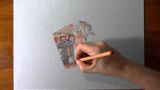 Disegnando una banconota da 50 euro realistica [upl. by Haidebez742]