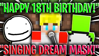 Tommyinnit SINGS DREAM MASK SONG ON 18 BIRTHDAY dream smp [upl. by Ina]