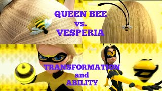 QUEEN BEE vs VESPERIA Transformation and Ability MIRACULOUS [upl. by Teerprug82]