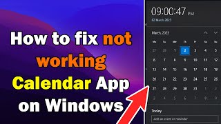 How to fix not working Calendar App on Windows 10 or 11 [upl. by Lenno363]