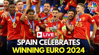 LIVE Spain Celebrates Winning Euro 2024 with a Big Parade In Madrid  UEFA EURO Finals 2024  N18G [upl. by Meekar69]