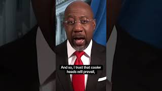 Sen Raphael Warnock on concerns of political violence shorts [upl. by Assilev]