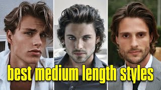 The 5 BEST Medium Length Hairstyles For Men In 2024 menshairstyles [upl. by Stroud]