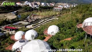 8m Diameter Geodesic Dome Tent for Glamping Site [upl. by Dnumde]