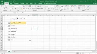 CheckUncheck All Checkboxes with a Single Checkbox  Excel Macro [upl. by Hortensia801]