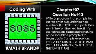 Microprocessor amp Microcontroller  Chapter07  Question No013  Assembly Language  Emu8086 [upl. by Nahsrad]