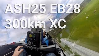 Ash25 eb28 300km XC flight from the London Gliding Club [upl. by Arikat158]