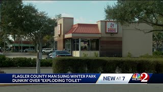 Man sues Winter Park Dunkin for bodily injury psychological damages after toilet allegedly ex [upl. by Persian]