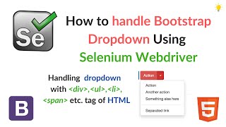 How to Handle Bootstrap Dropdown in Selenium WebDriver [upl. by Eeleimaj411]