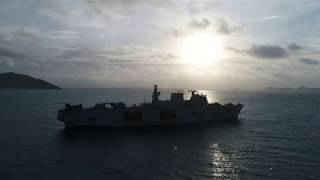 HMS Ocean Arrives in the Caribbean  Forces TV [upl. by Trin]