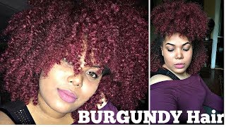 How I Dye My Natural Hair BURGUNDY  Adore SemiPermanent Dyes [upl. by Alinoel]