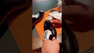 Mirror Gloss Shoe Shine made by Mr Dapper in Switzerland [upl. by Inihor]