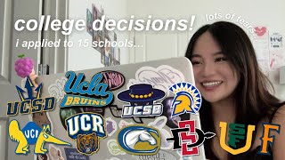 college decision reactions vlog  my stats and ecs ucs cal states and privates [upl. by Zippora]