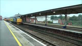 37402 amp 37682 on Network Rail Track Recording Train at Taunton 011013 [upl. by Falzetta]