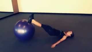 Swiss Ball Straight Leg Bridge With Leg Lifts [upl. by Morra]